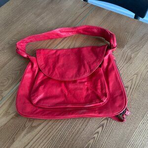 Latico Red Genuine Soft Leather Shoulder Bag Purse